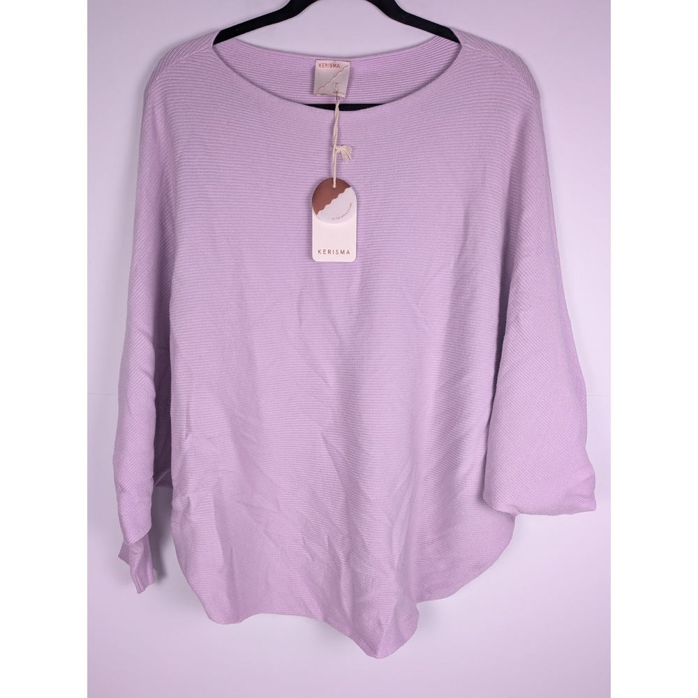 NWT Kerisma Women's RYU Medium/Large Sweater Lilac Viscose, Nylon, and Polyester